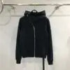 Oblique High-Collar Zip Hoodie