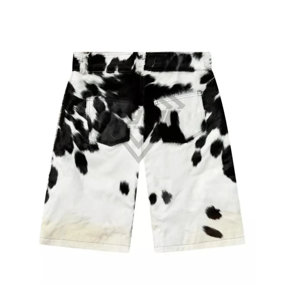 The Bovine Cowhide Denim Shorts