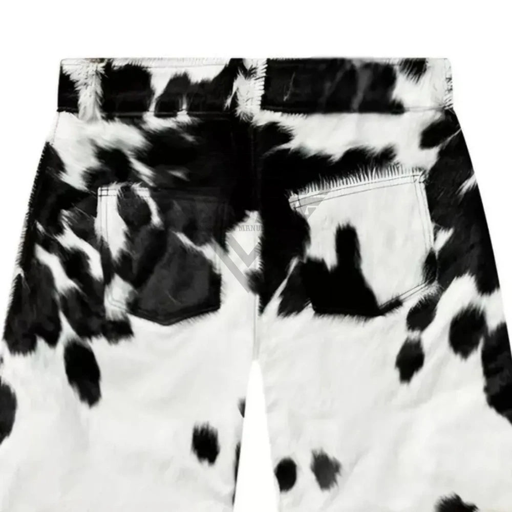 The Bovine Cowhide Denim Shorts