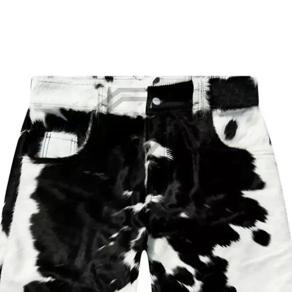 The Bovine Cowhide Denim Shorts