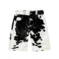 The Bovine Cowhide Denim Shorts